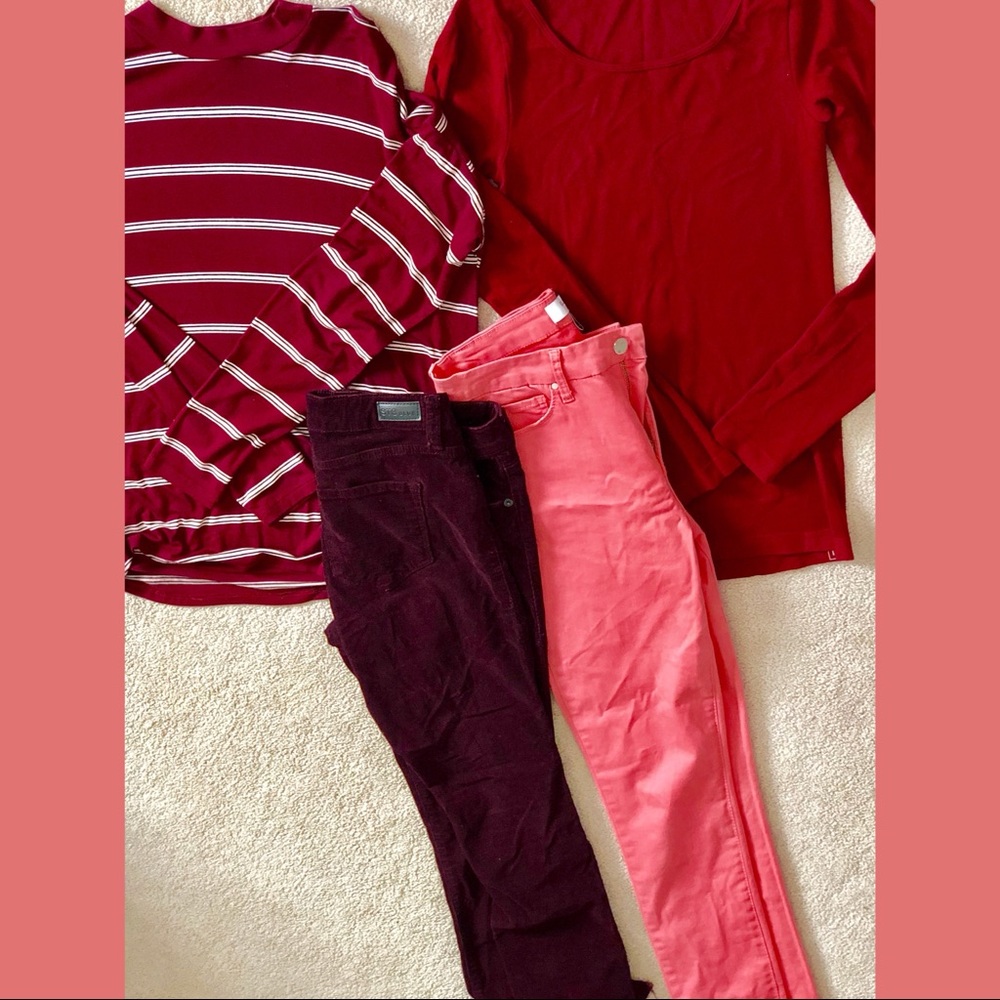 Burgundy and pink collection